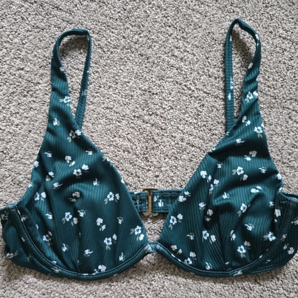 Hollister Dark Green Bikini Top